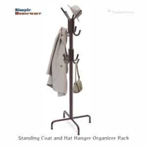 Standing Coat and Hat Hanger Organizer Rack