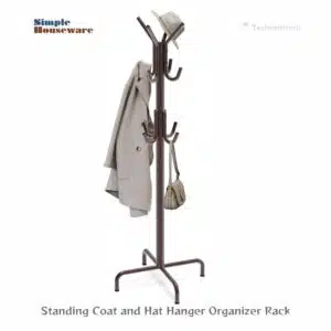 Standing Coat and Hat Hanger Organizer Rack
