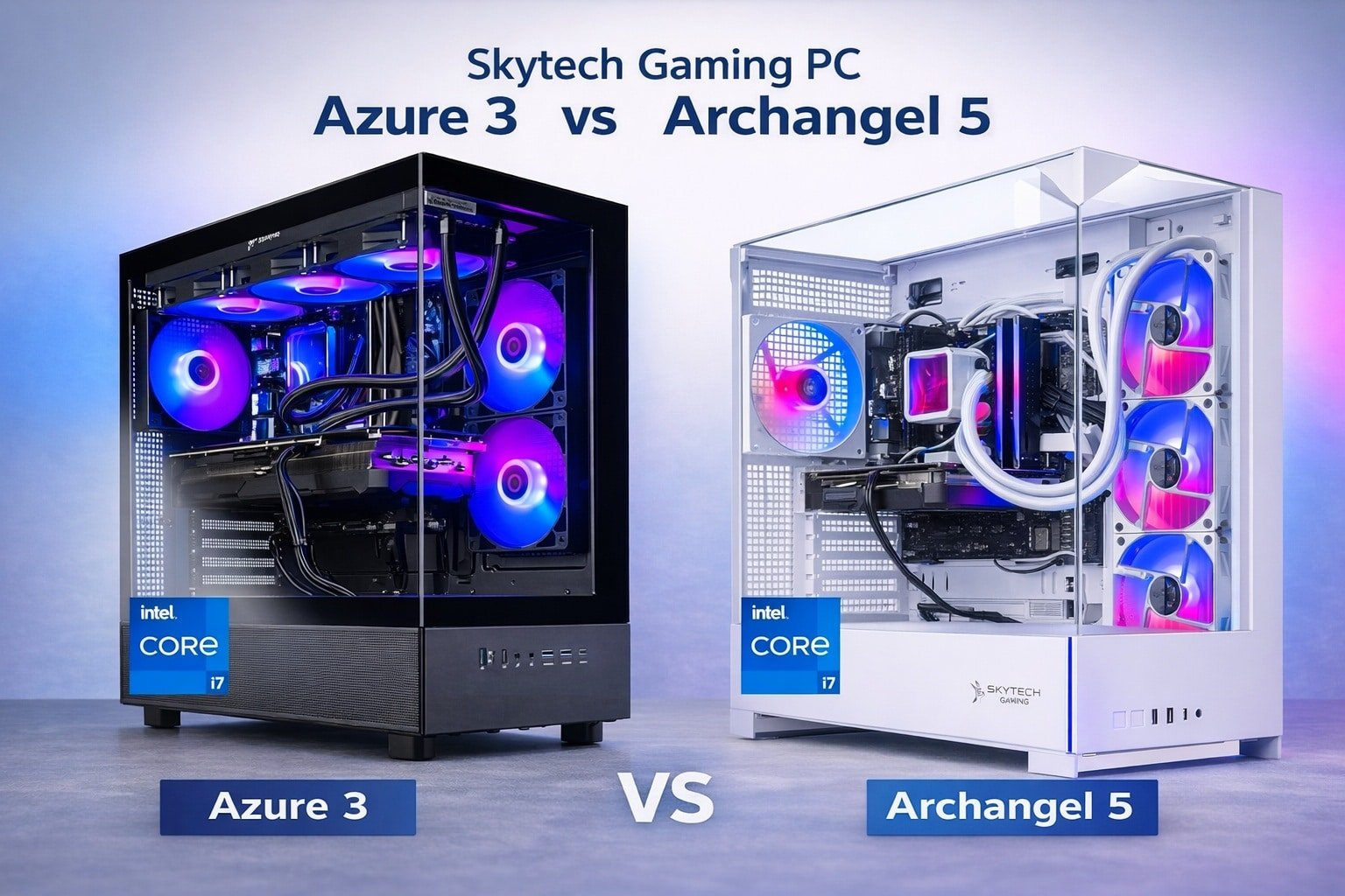 Skytech Gaming PC Azure 3 vs Archangel 5