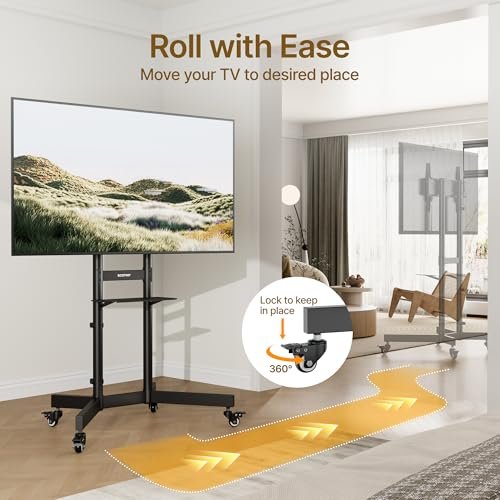 ECOTINY Rolling TV Stand For 32-86 Inch Review