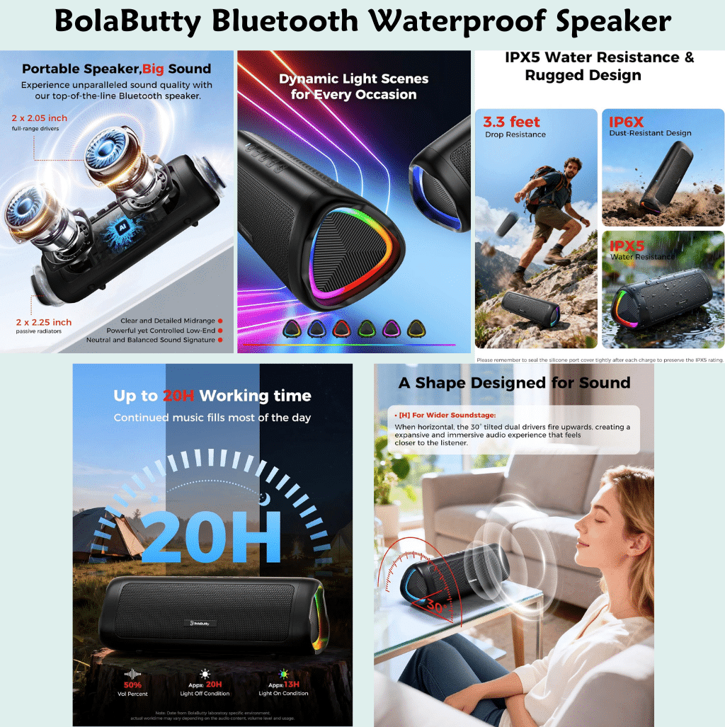 BolaButty Bluetooth Speaker with HD Sound