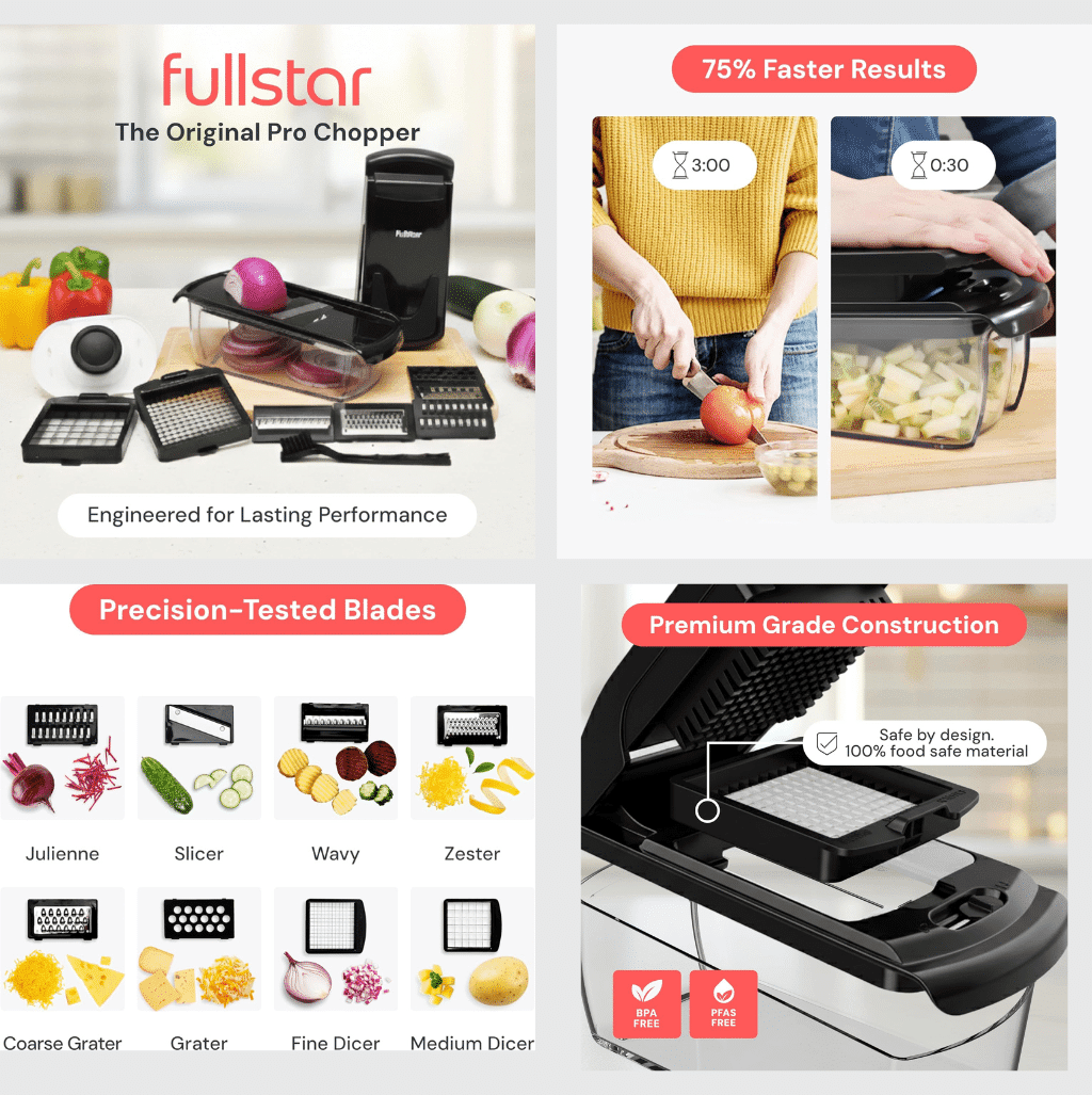 Fullstar 8-in-1 Vegetable Chopper and Spiralizer